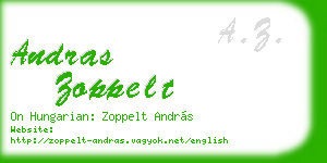 andras zoppelt business card