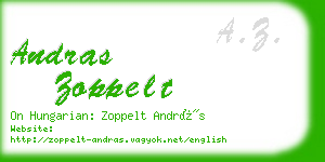 andras zoppelt business card